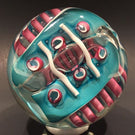 Signed Schmidt / Rhea Art Glass Paperweight Modern Design c.1987