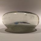 Early Chinese White Ground Art Glass Paperweight Detailed Fish & Lotus