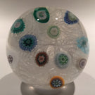 Vintage Strathearn Art Glass Paperweight Spaced Millefiori on Upset Muslin
