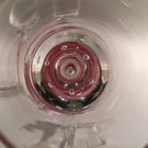 Set Of 6 Antique Art Glass Cordial Wine Glasses W/ Red & White Air Twist Stem