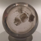 Antique Art Glass Paperweight Encased Rocks Mossy Lichen Stones