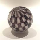 Early Mark Matthews 2" Black & White Checkered Art Glass Marble