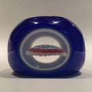 Murano Faceted Double Overlay Concentric Millefiori Art Glass Paperweight