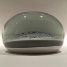 Huge 4" Antique Millville Art Glass Paperweight Colors Frit "Home Sweet Home"