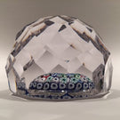 Vintage Whitefriars Art Glass Paperweight Closepacked Millefiori Complex Faceted