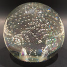 Signed Tom Philabaum Modern Art Glass Paperweight Dichroic Bubble Twist