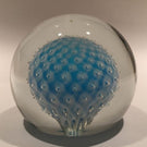 Large Murano Art Glass Paperweight Encased Sphere w/ Control Bubbles