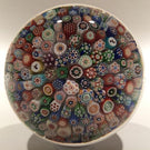 Huge Antique Baccarat Art Glass Paperweight Complex Closepacked Millefiori