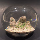 Antique Baccarat Art Glass Paperweight Rock / Sand Dune Moss Ground