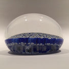 Large Murano Art Glass Paperweight Blue Millefiori Closepack