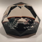 Antique American Art Glass Frit Paperweight Faceted Rock of Ages