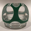 Baccarat Art Glass Paperweight Thomas Paine Sulphide Faceted Double Overlay