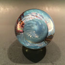 Signed Mt. St. Helens Ash MSH Art Glass Paperweight Purple Iridescent Egg