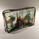 Huge Vintage Murano Cenedese Art Glass Paperweight Fish Aquarium Block Sculpture