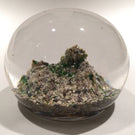 Antique Baccarat Art Glass Paperweight Rock / Sand Dune Moss Ground