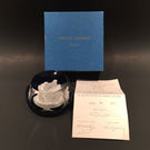 Cristal D'Albert Faceted Art Glass Paperweight "The Moon Astronauts" Sulphide
