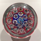 Vintage Murano Art Glass Paperweight Concentric Millefiori Unusual Center Cane