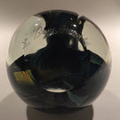Huge Bruce Freund Art Glass Paperweight Encased Geometric Dichroic Design