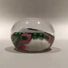 Miniature Clichy Art Glass Paperweight a Concentric Millefiori With Rose Canes