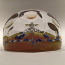 Antique Val St Lambert Art Glass Paperweight Cross Sulphide & Millefiori