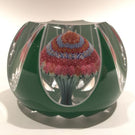 Vintage Baccarat Art Glass Paperweight Fancy Cut Overlaid Millefiori Mushroom