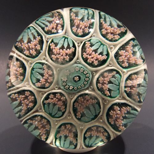 Early Murano Art Glass Paperweight Complex Silhouette Bouquet Millefiori