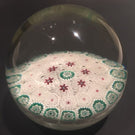 Vintage Murano Art Glass Paperweight Concentric Ruffle Cane Millefiori