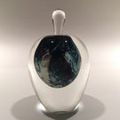 Vintage Josh Simpson Art Glass Paperweight Inhabited Planet Perfume Bottle