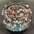 Rare Antique Clichy Art Glass Paperweight Close Packed Millefiori Mushroom