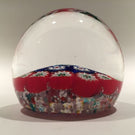 Vintage Murano Art Glass Paperweight Concentric Millefiori Unusual Center Cane