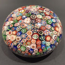 Huge Antique Baccarat Art Glass Paperweight Complex Closepacked Millefiori