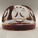 Vintage Cristal D’Albert Faceted Art Glass Paperweight Leonardo DaVinci Sulphide