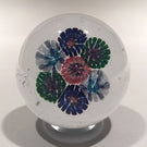 Rare Antique St Mande Art Glass Paperweight Concentric Complex Millefiori