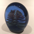 Rare Michael O'keefe Art Glass Paperweight Opalescent Ruffles In Blue
