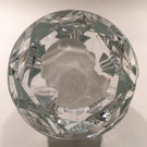 Baccarat Art Glass Paperweight Thomas Paine Sulphide Faceted Double Overlay