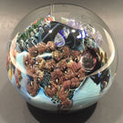 Huge 3-3/4" Josh Simpson Art Glass Paperweight Inhabited Planet Sculpture