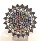 Peter Mcdougall Scalloped Art Glass Paperweight Close Packed Millefiori