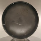 Rare Antique Albert Graeser Art Glass Paperweight Freemasons Floral White Plaque