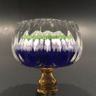 Vintage Perthshire Art Glass Millefiori Paperweight Drawer Pull Scalloped Edge