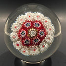 Vintage Murano Medium Art Glass Paperweight Concentric Millefiori