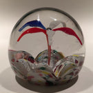 Antique Eastern European Art Glass Paperweight Multicolored Spider Lilly