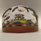 Antique Val St Lambert Art Glass Paperweight Cross Sulphide & Millefiori