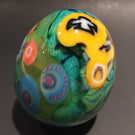 Early Richard Ritter Art Glass Paperweight Murrine & Millefiori Easter Egg