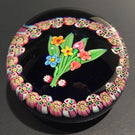 Vintage Paul Ysart Art Glass Paperweight lamp worked bouquet millefiori Garland