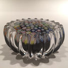 Peter Mcdougall Scalloped Art Glass Paperweight Close Packed Millefiori