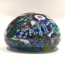 Vintage Murano Art Glass Paperweight Millefiori Scramble Daisy & Rose Canes