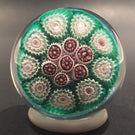 Vintage Murano Miniature Art Glass Paperweight Complex Concentric Millefiori