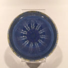 Vintage Perthshire Art Glass Paperweight 11 Spoke Twists & Millefiori on Blue