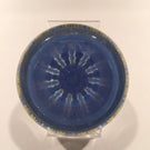Vintage Perthshire Art Glass Paperweight 11 Spoke Twists & Millefiori on Blue
