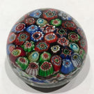 Vintage Murano Art Glass Paperweight Close Packed Millefiori